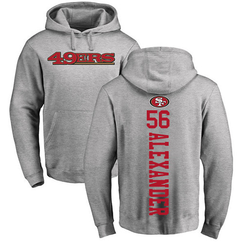 Men San Francisco 49ers Ash Kwon Alexander Backer 56 Pullover NFL Hoodie Sweatshirts